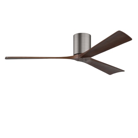 A large image of the Matthews Fan Company IR3H-60 Brushed Pewter / Walnut