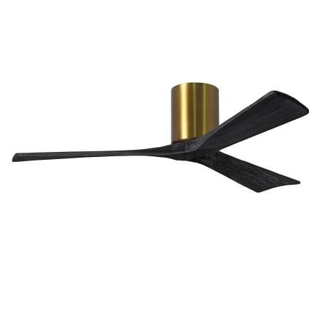 A large image of the Matthews Fan Company IR3H-52 Brushed Brass / Matte Black