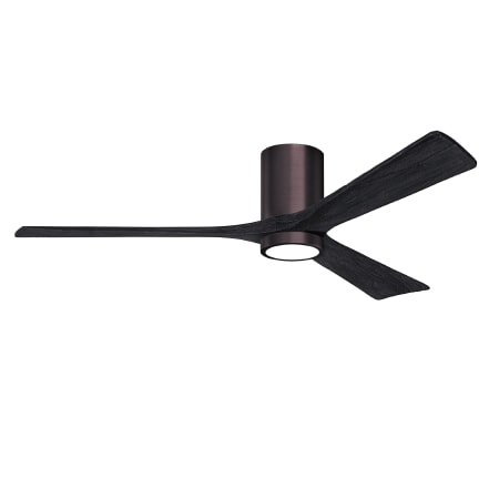 A large image of the Matthews Fan Company IR3HLK-60 Brushed Bronze / Matte Black