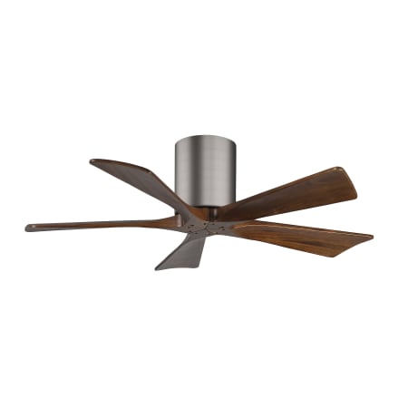 A large image of the Matthews Fan Company IR5H-42 Brushed Pewter / Walnut