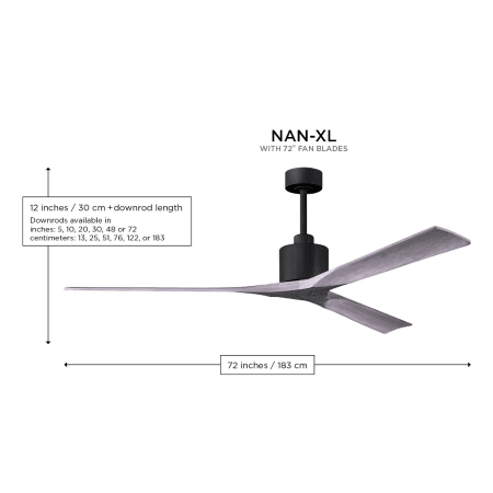 A large image of the Matthews Fan Company NKXL-BK-72 Alternate Image