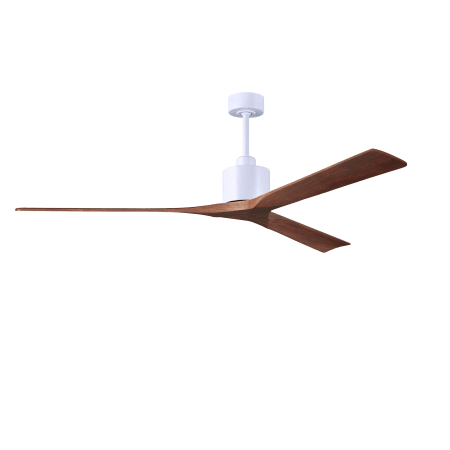 A large image of the Matthews Fan Company NKXL-MWH-72 Matte White / Walnut