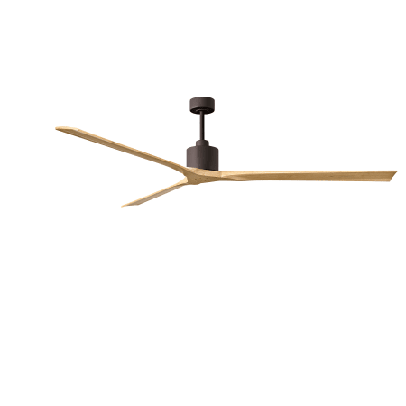 A large image of the Matthews Fan Company NKXL-90 Textured Bronze / Light Maple Tone