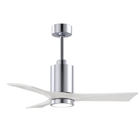 A large image of the Matthews Fan Company PA3-42 Polished Chrome / Matte White