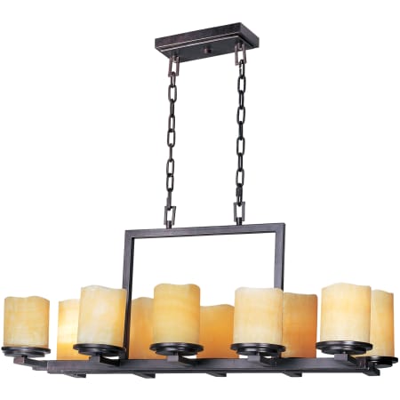 A large image of the Maxim 21149 Rustic Ebony with Stone Candle Shades