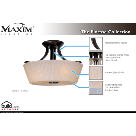 A large image of the Maxim 21501 21501DWOI Special Features Infograph