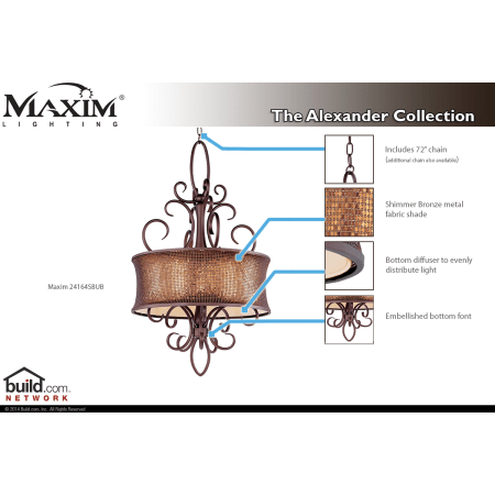 A large image of the Maxim 24164 24164SBUB Special Features Infograph