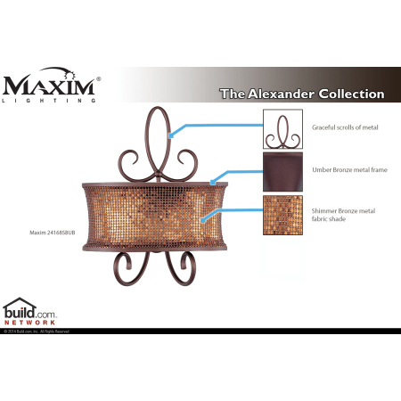 A large image of the Maxim 24168 24168SBUB Special Features Infograph