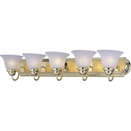 Maxim 8015mrpb Polished Brass Essentials 36 Wide 5 Bulb Bathroom