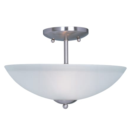 A large image of the Maxim 10042 Satin Nickel / Frosted Glass