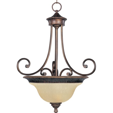 A large image of the Maxim 11174 Oil Rubbed Bronze / Embossed Vanilla Glass