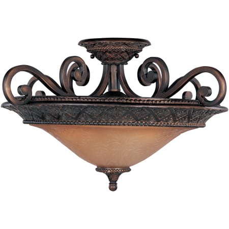 A large image of the Maxim 11241 Oil Rubbed Bronze / Screen Amber Glass