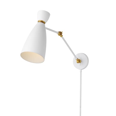 A large image of the Maxim 11300 White / Satin Brass