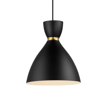 A large image of the Maxim 11302 Black / Satin Brass