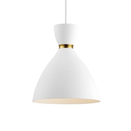 A large image of the Maxim 11302 White / Satin Brass