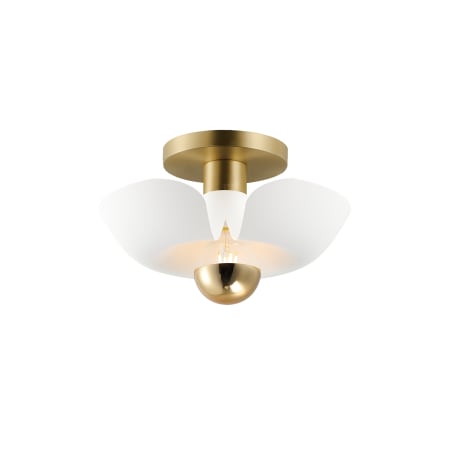 A large image of the Maxim 11390 White / Satin Brass