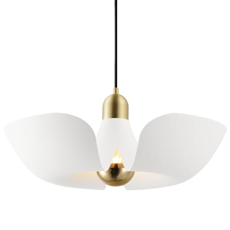 A large image of the Maxim 11392 White / Satin Brass