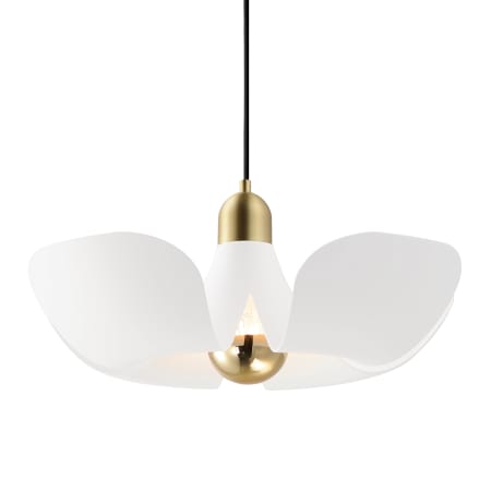 A large image of the Maxim 11394 White / Satin Brass