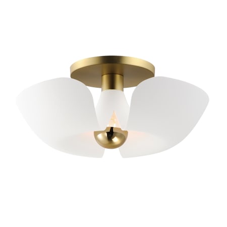 A large image of the Maxim 11399 White / Satin Brass