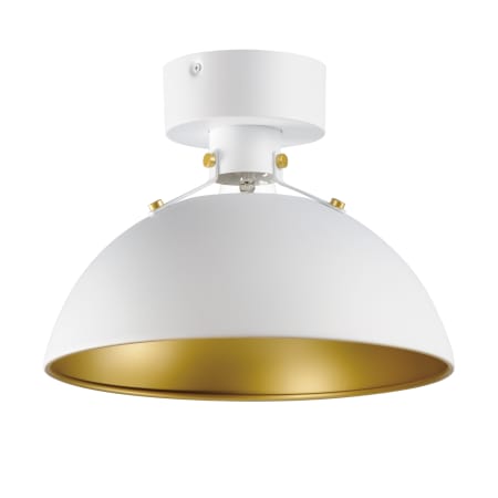 A large image of the Maxim 12040 White/Satin Brass