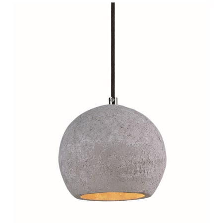 A large image of the Maxim 12390 Polished Chrome / Gray Concrete Shade
