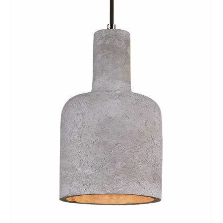 A large image of the Maxim 12395 Polished Chrome / Gray Concrete Shade