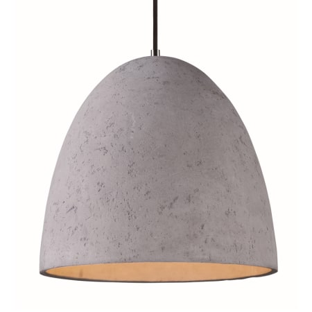 A large image of the Maxim 12396 Polished Chrome / Gray Concrete Shade
