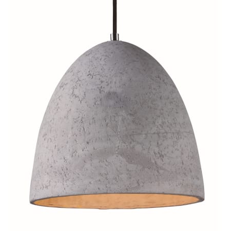 A large image of the Maxim 12397 Polished Chrome / Gray Concrete Shade