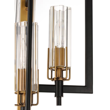Maxim 16116CLBKAB Black / Antique Brass Flambeau 6 Light 14