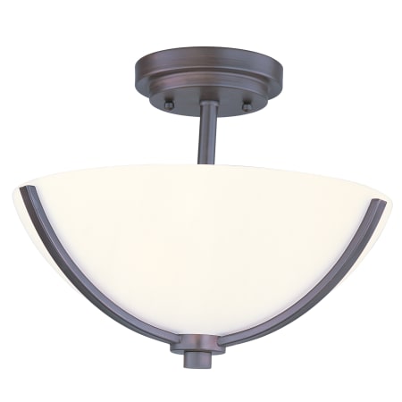 A large image of the Maxim 20031 Oil Rubbed Bronze / Satin White Glass
