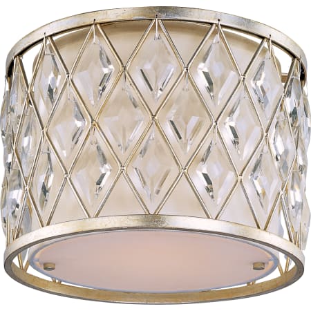 A large image of the Maxim 21451 Golden Silver / Off White Linen Shade