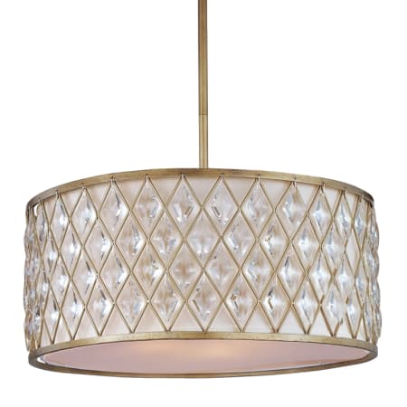 A large image of the Maxim 21457 Golden Silver / Off White Linen Shade