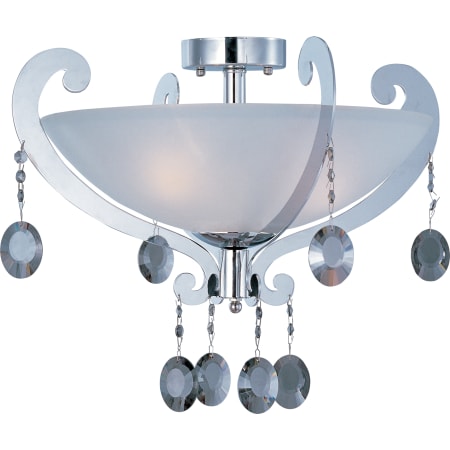 A large image of the Maxim 22321 Polished Chrome / Frosted Glass