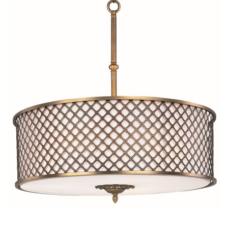 A large image of the Maxim 22364 Natural Aged Brass / Oatmeal Fabric Shade
