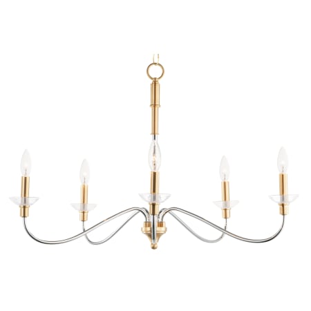 A large image of the Maxim 25375CL Polished Chrome / Satin Brass