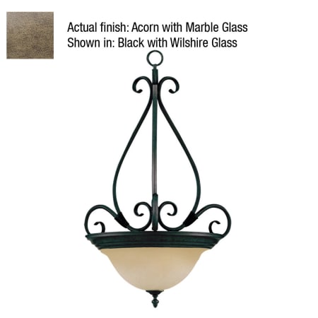 A large image of the Maxim MX 2654-LQ Acorn / Marble Glass
