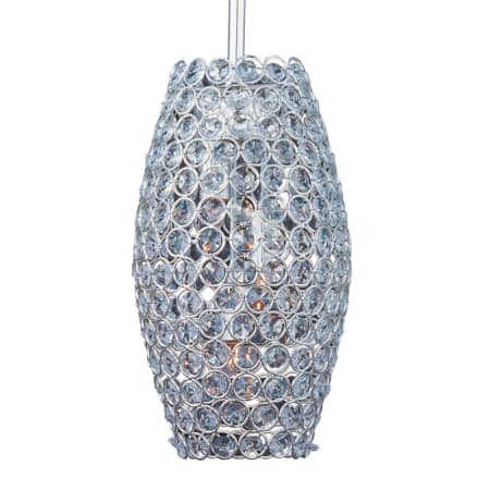 A large image of the Maxim 39882 Plated Silver / Beveled Crystal Shade