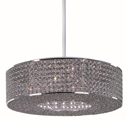 A large image of the Maxim 39895 Plated Silver / Beveled Crystal Shade