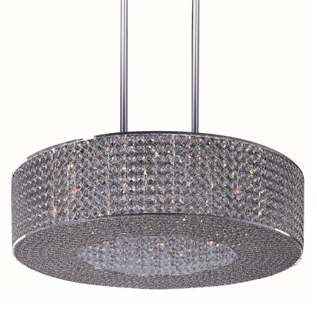A large image of the Maxim 39897 Plated Silver / Beveled Crystal Shade