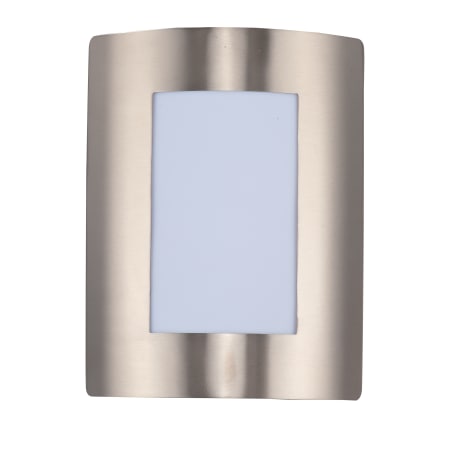 A large image of the Maxim 54322 Stainless Steel / White Glass