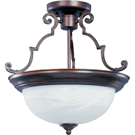 A large image of the Maxim 5843 Oil Rubbed Bronze / Marble Glass