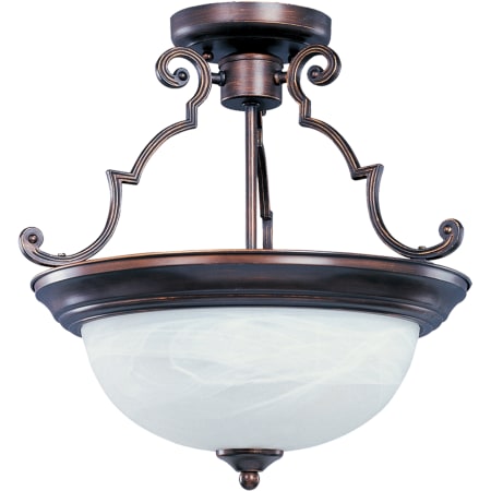A large image of the Maxim 5844 Oil Rubbed Bronze / Marble Glass