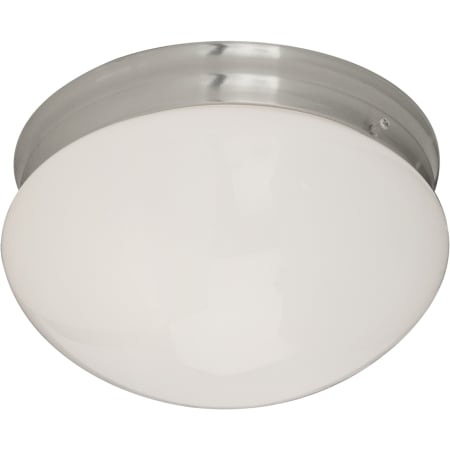 A large image of the Maxim 5881 Satin Nickel / White Glass