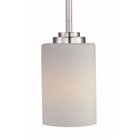 A large image of the Maxim 90030 Satin Nickel / Satin White Glass