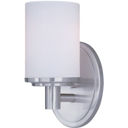 A large image of the Maxim 9051 Satin Nickel / Satin White Glass