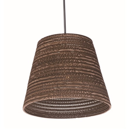 A large image of the Maxim 9101 Black / Recycled Corrugated Paper Shade