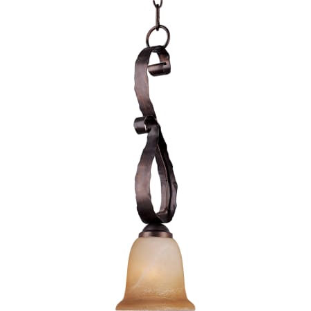 A large image of the Maxim 91044 Oil Rubbed Bronze / Vintage Amber Glass