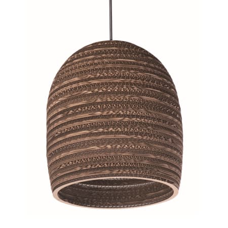 A large image of the Maxim 9104 Black / Recycled Corrugated Paper Shade