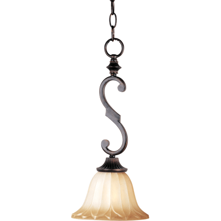 A large image of the Maxim 93505 Oil Rubbed Bronze / Wilshire Glass