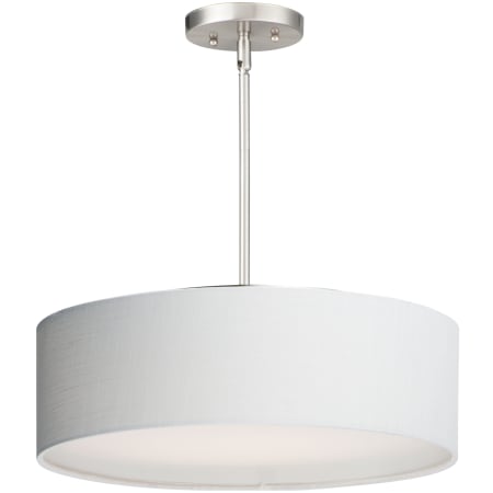 A large image of the Maxim 10224 White Linen / Satin Nickel